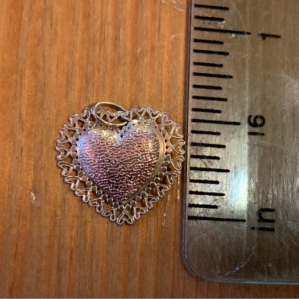 Petite heart charm or pendant, real gold - Picture 2 of 6